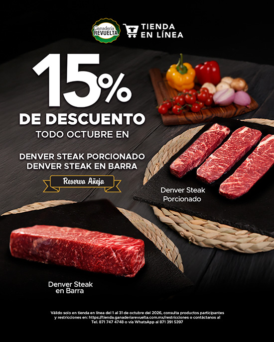 20% de descuento en Denver Steak en barra y porcionado